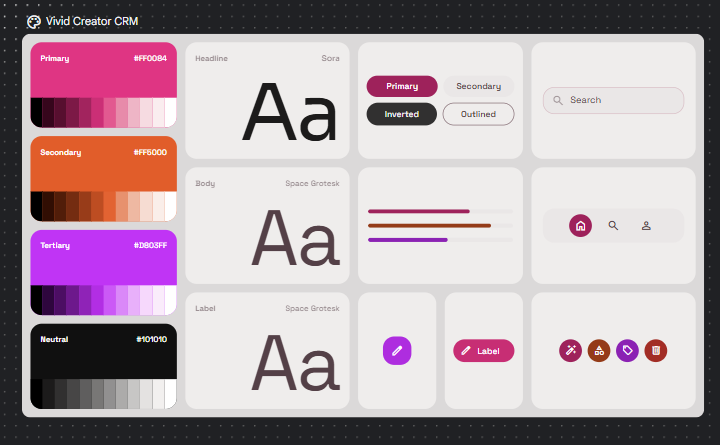 Design system creado en Stitch de Google